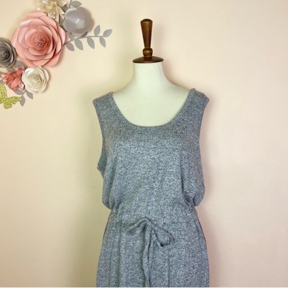 New! RAILS Becky Sleeveless Knit Jumpsuit in Gray Drawstring Loungewear Travel - Picture 7 of 11